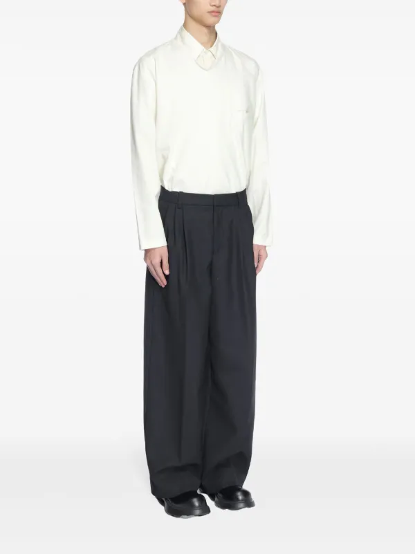 【LEMAIRE】Vネック 長袖Tシャツ LEMAIRE Vネック Tシャツ | ニュートラル | FARFETCH JP