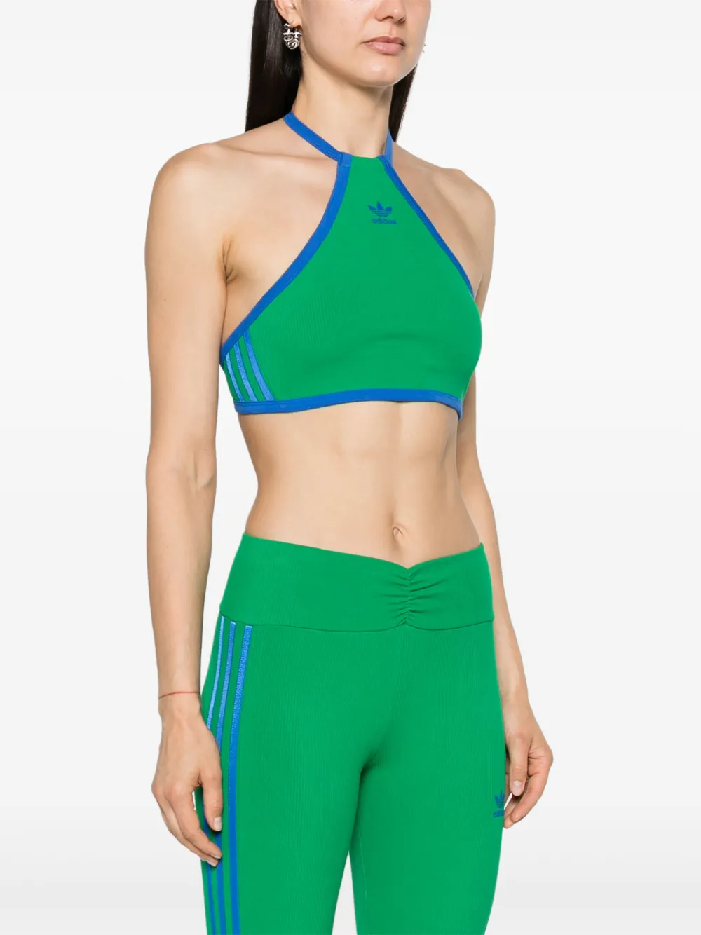 adidas Cropped haltertop Groen