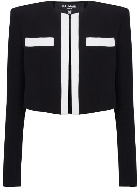 Balmain Spencer crepe cropped jacket Women