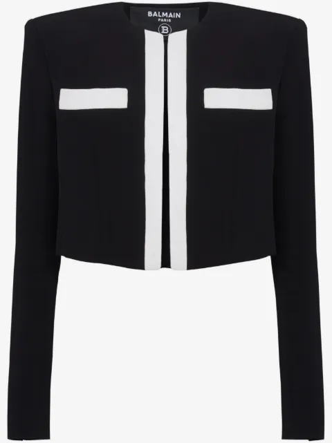 Balmain Spencer crepe cropped jacket