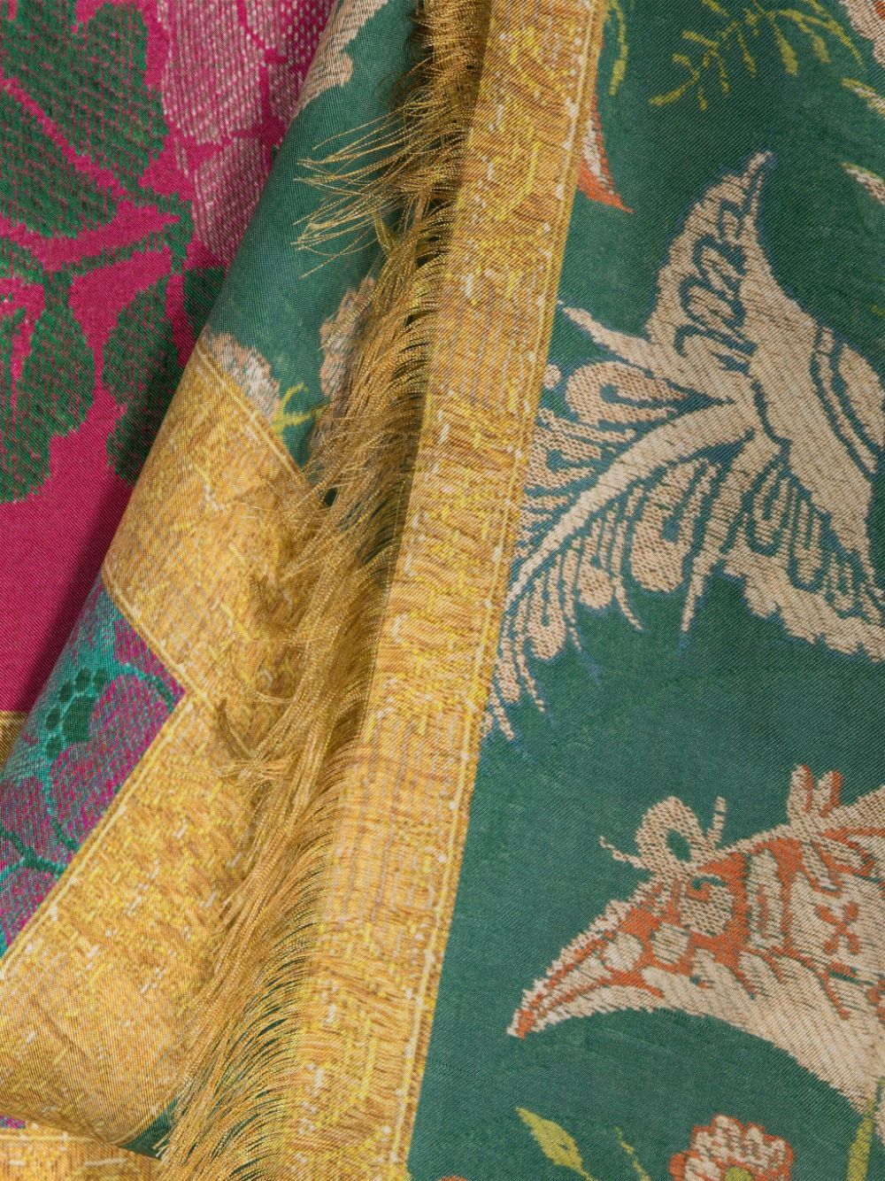 Shop Pierre-louis Mascia Floral-print Silk Scarf In Green