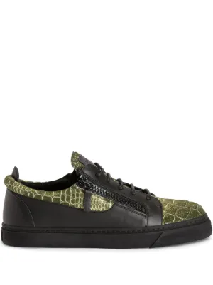 Giuseppe Zanotti Leather Sneakers | Black | FARFETCH ZA