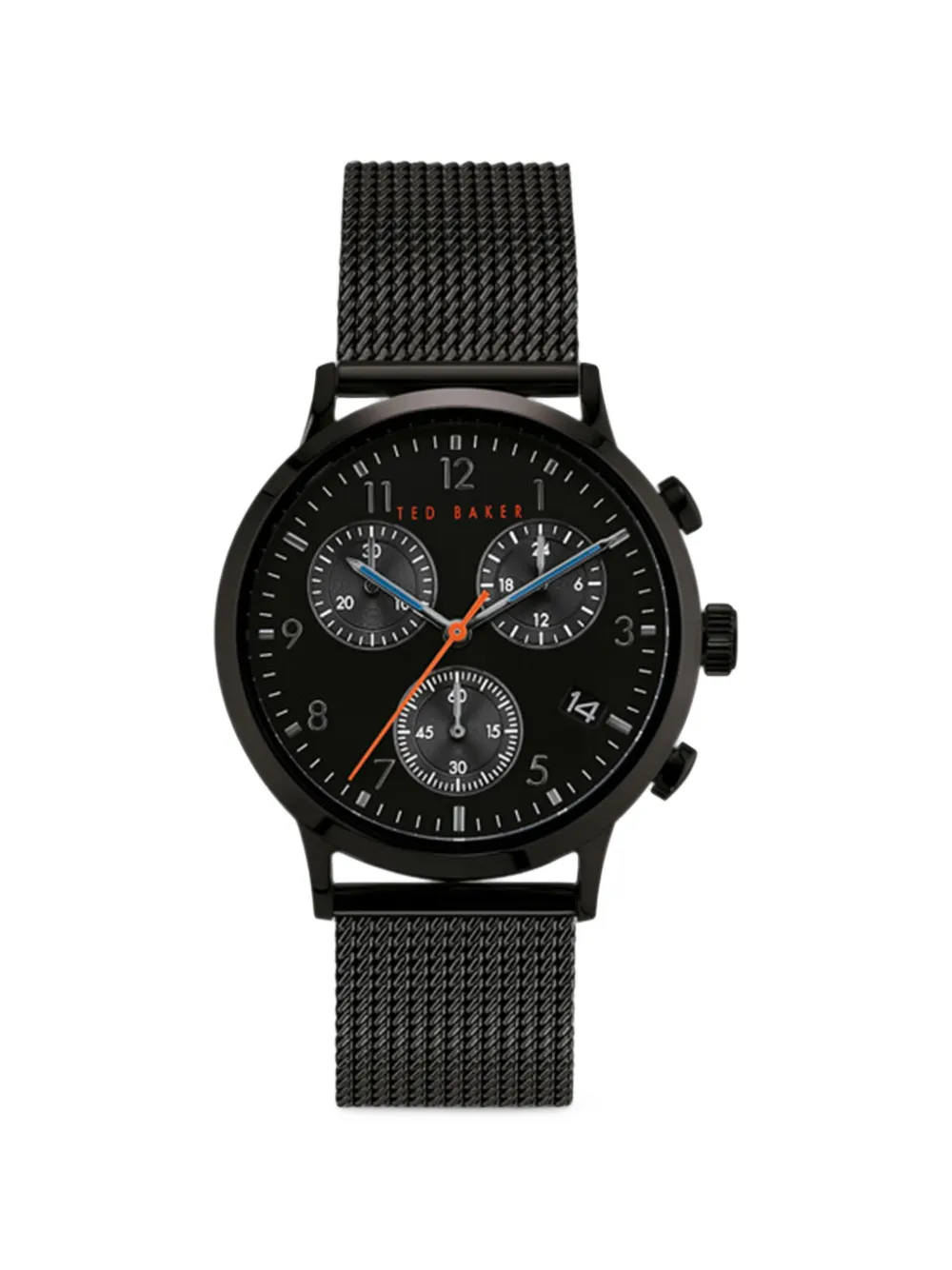 Ted Baker chronograph mesh 41mm watch - Nero