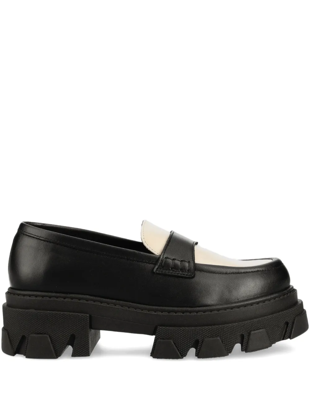 Alohas 55mm Two-tone Platform Loafers In Black