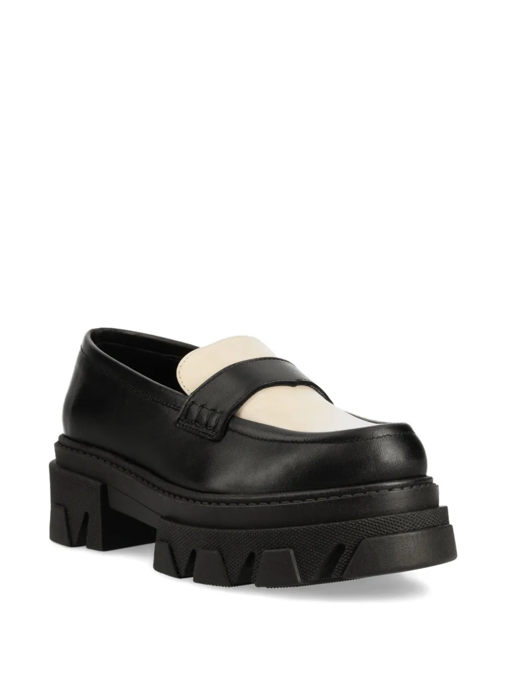 ALOHAS 55mm two-tone platform loafers - Zwart