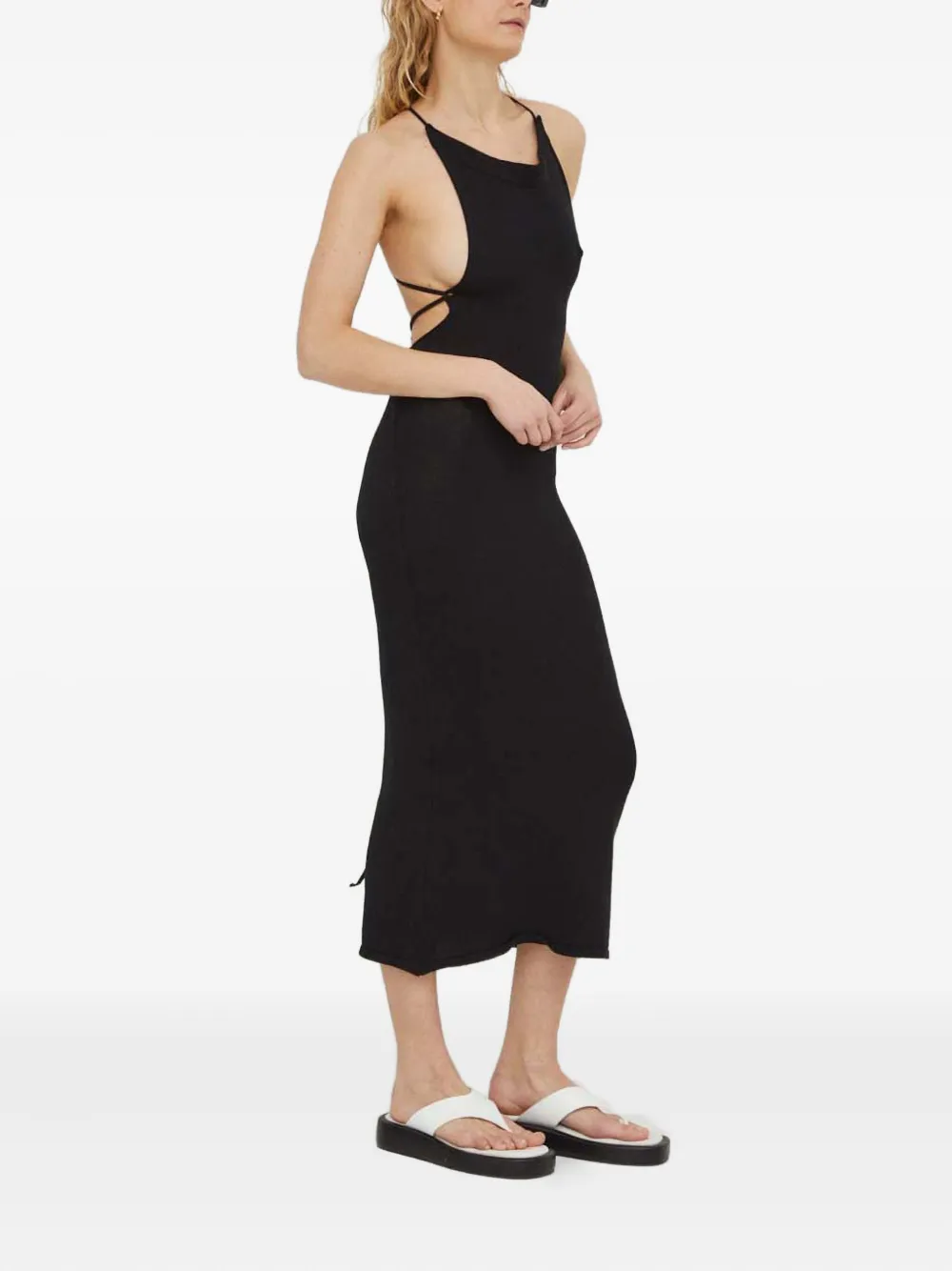 ALOHAS tie-back dress - Nero