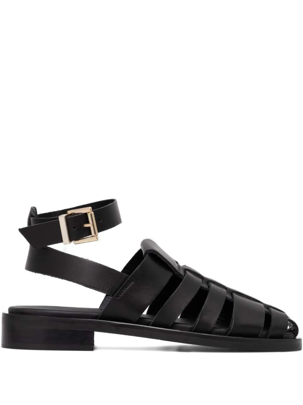 Alohas Leather Sandals In Black