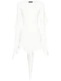 Mugler draped-detail dress - White
