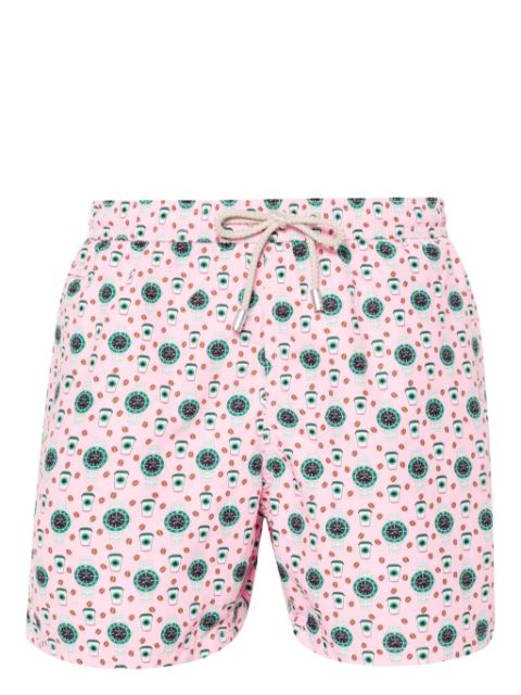 MC2 Saint Barth watch coffee-print swim shorts Men