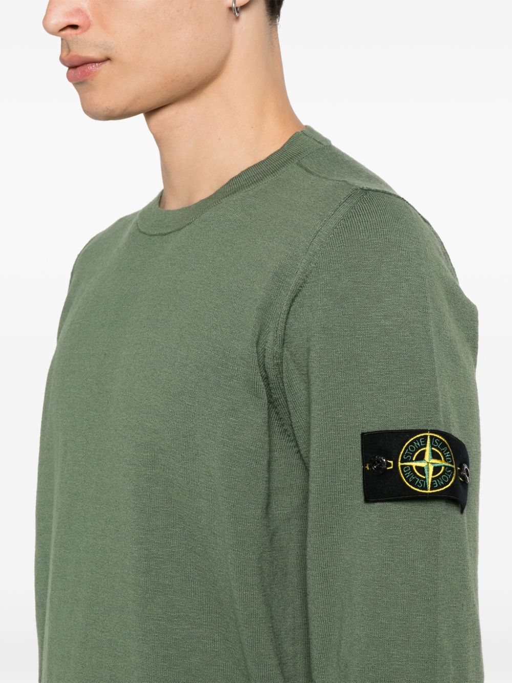 Stone Island Trui met Compass-logopatch Groen