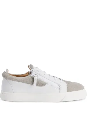 Giuseppe Zanotti GZ94 ダブルジップ ローカットスニーカー | ホワイト