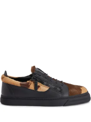 Parrucci パルッキー Giuseppe Zanotti Frankie check-pattern double-zip low-top Sneakers