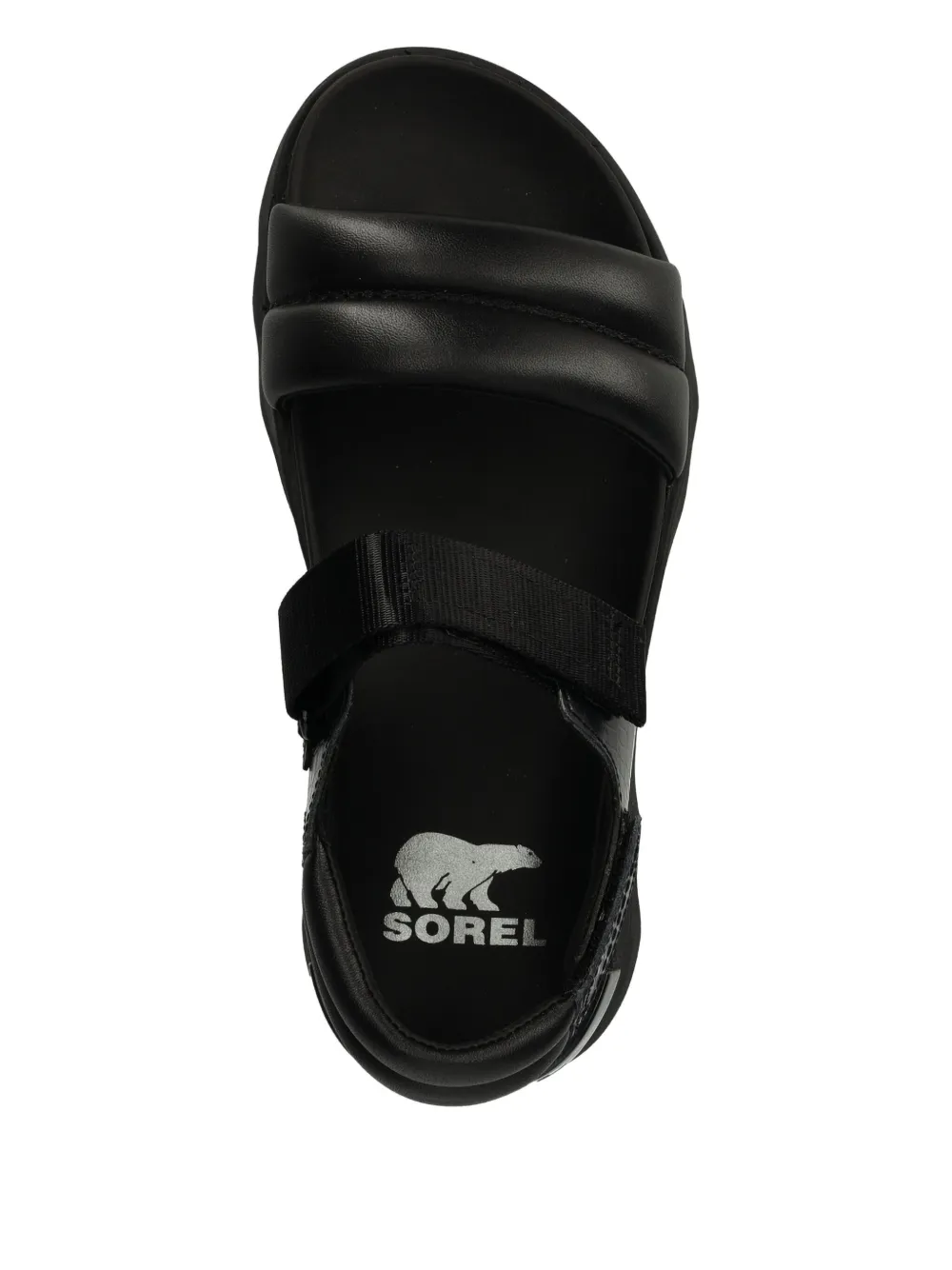 Sorel Padded Strap Sandals In Black