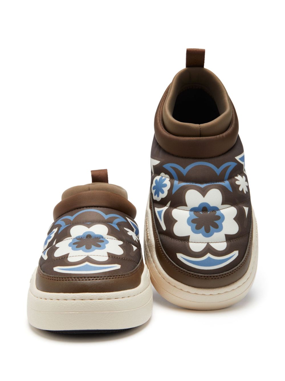 Shop Moon Boot Park Graphic-print Sneakers In Brown