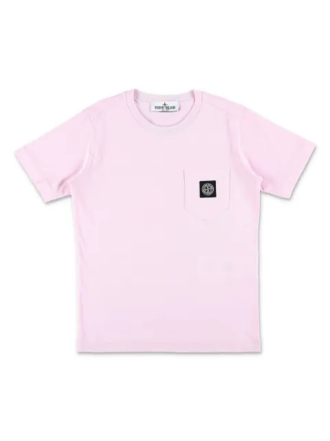 Stone Island Junior logo-patch cotton t-shirt