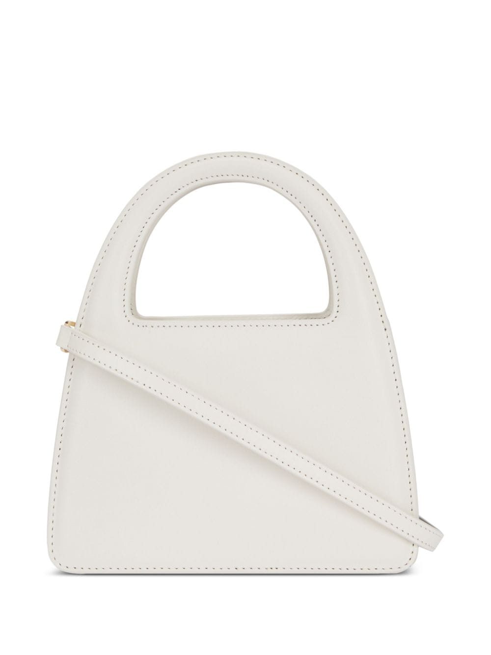 Shop Agnès B. Leather Tote Bag In White
