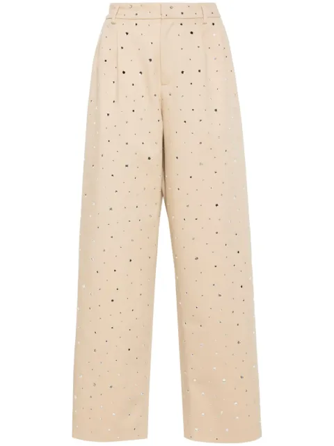 Giuseppe Di Morabito mirror-embellished wide-leg trousers