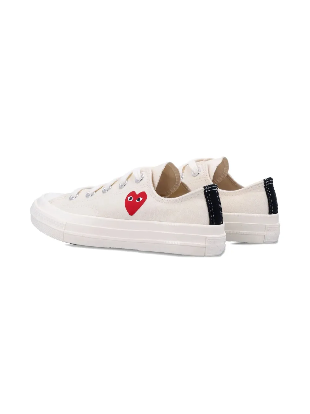 Comme Des Garçons Play X Converse Logo-detail Low-top Sneakers In White