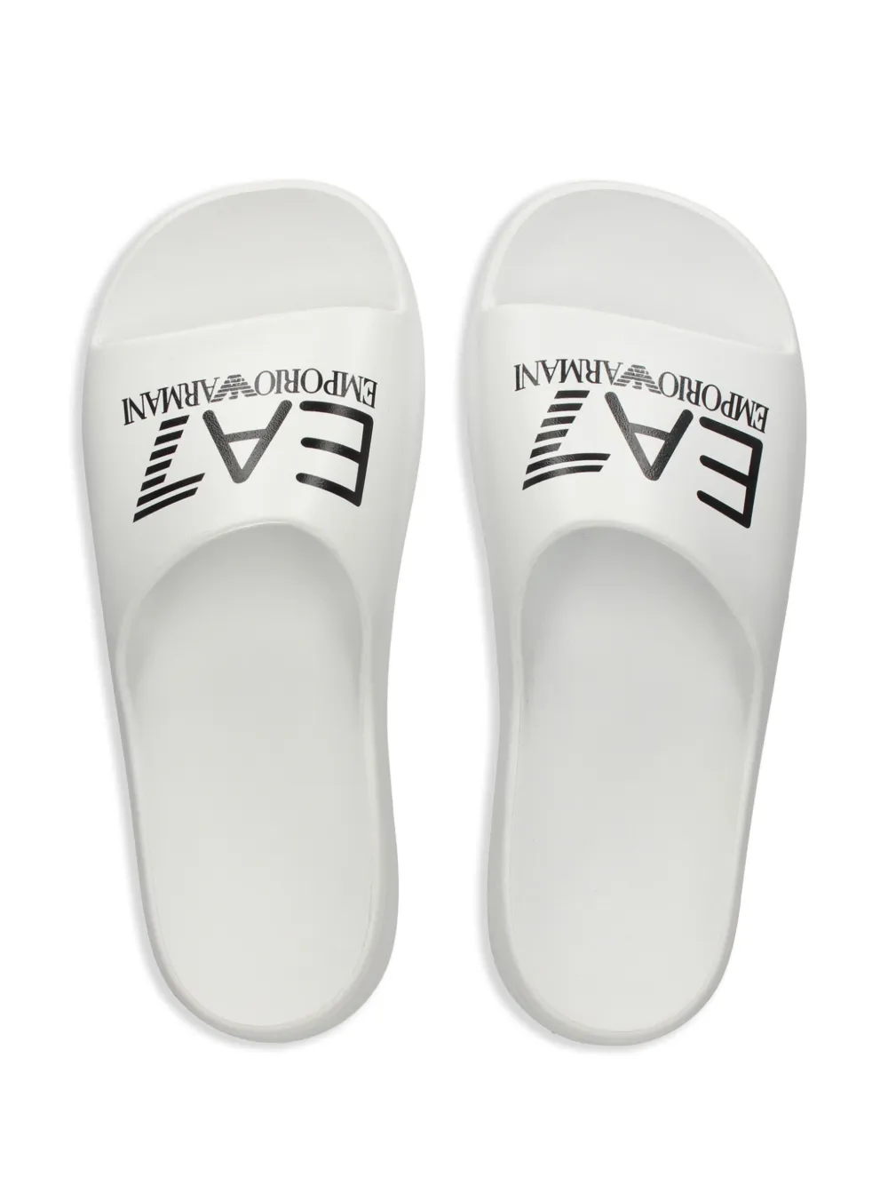 Shop Ea7 Crusher Distance Logo-print Slides In 白色