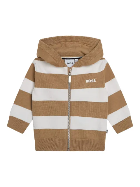 BOSS Kidswear hooded striped sweater