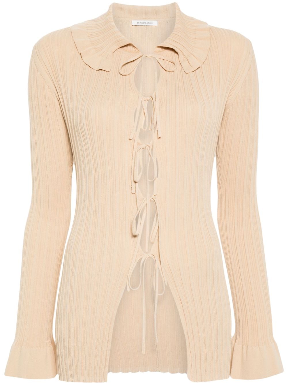 By Malene Birger Geribbeld vest Bruin