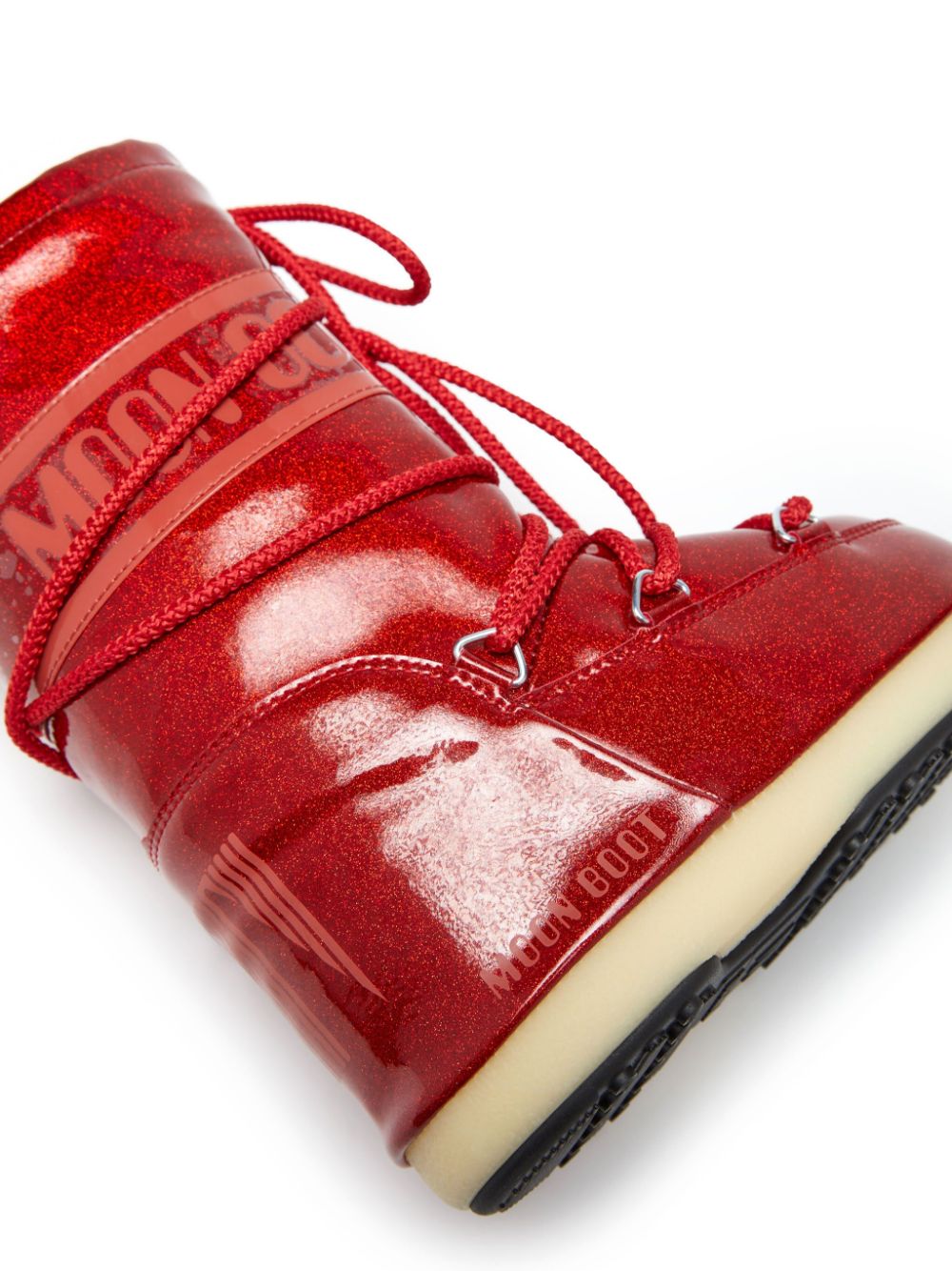 Moon Boot Kids Icon snowboots met glitter Rood