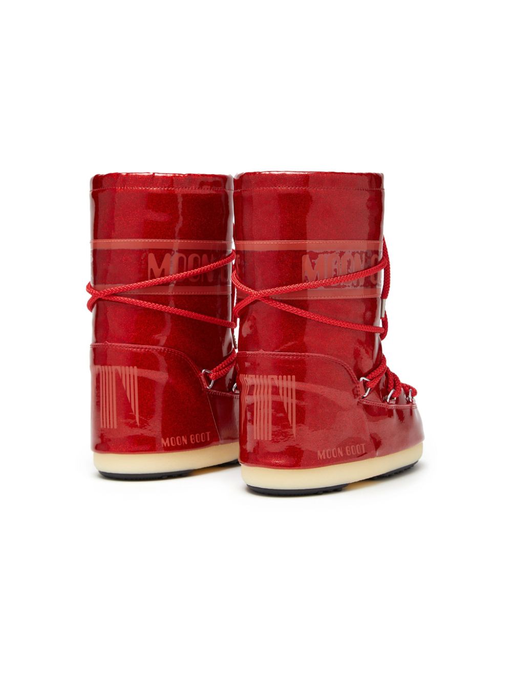 Moon Boot Kids Icon snowboots met glitter Rood