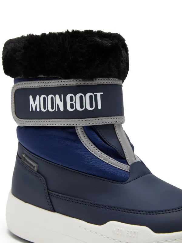 Moon Boot Kids Park Flatform Snow Boots | Blue | FARFETCH