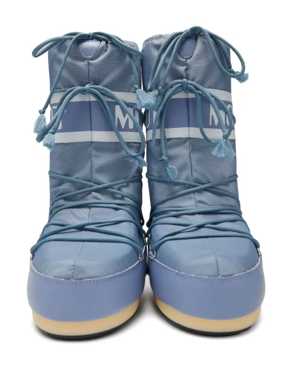 Moon Boot Icon logo print Boots Grey FARFETCH AE