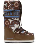 Moon Boot Icon floral-print boots - Brown