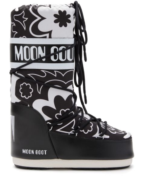 Moon Boot Icon floral-print boots Men