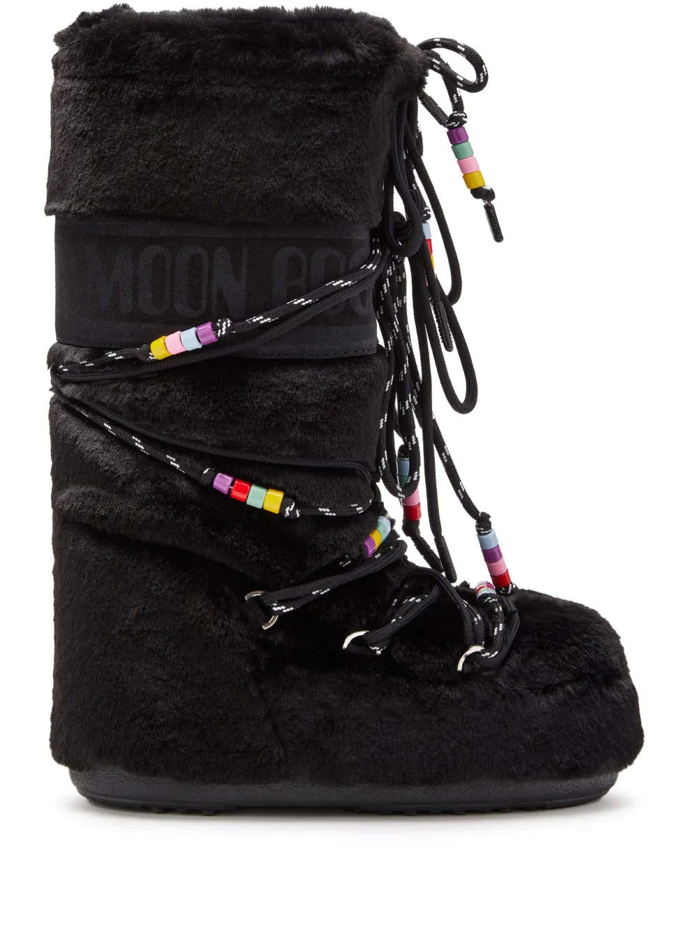 Moon Boot après-ski Icon en fourrure artificielle | noir | Image 1