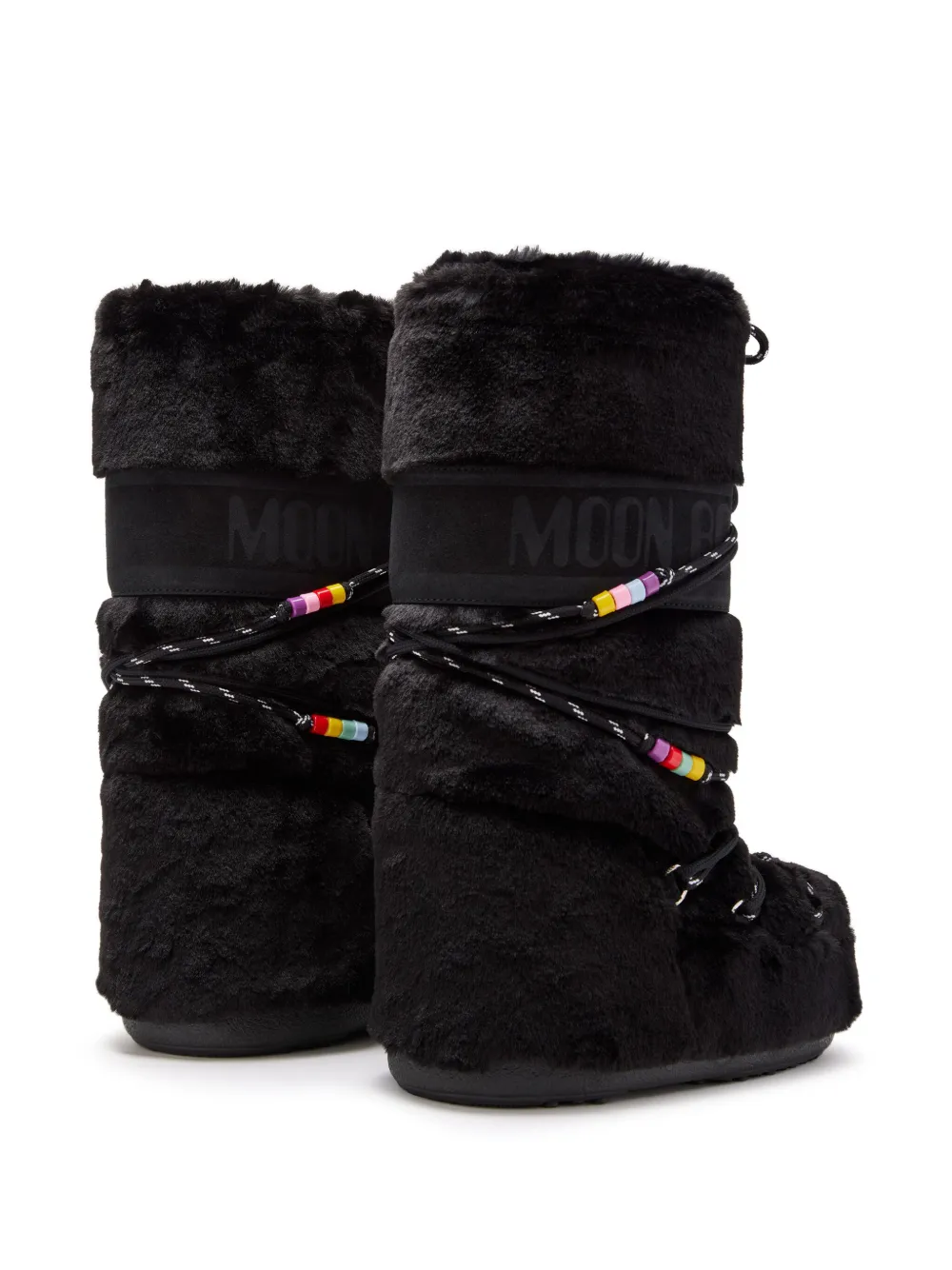 Moon Boot Icon faux-fur snow boots Black