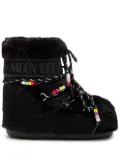 Moon Boot Icon Low faux-fur beaded boots - Black