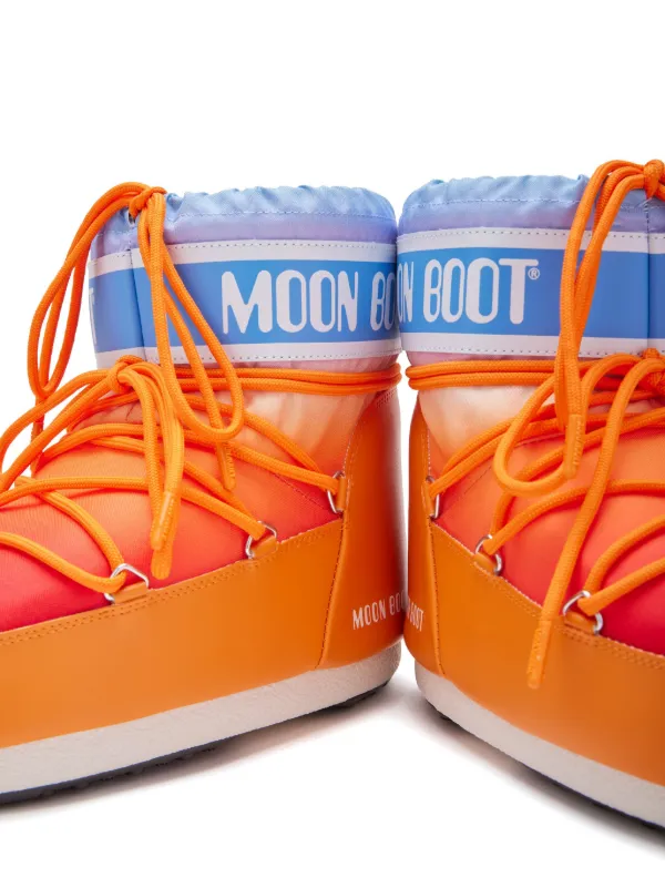 Moon Boot Icon logo-print Boots | Orange | FARFETCH