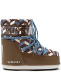 Moon Boot Icon geometric-pattern print boots - Brown