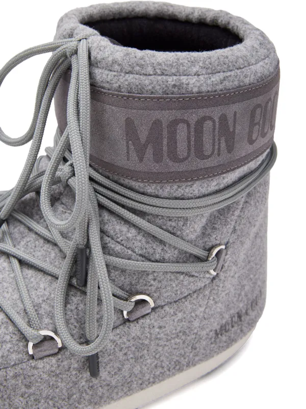 MOON BOOT Icon logo-print Bootsムーンブーツブーツ Moon Boot Icon logo-print Boots | Grey | FARFETCH GE