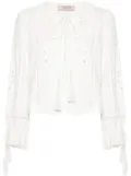 TWINSET embroidered hook-eye blouse - Neutrals