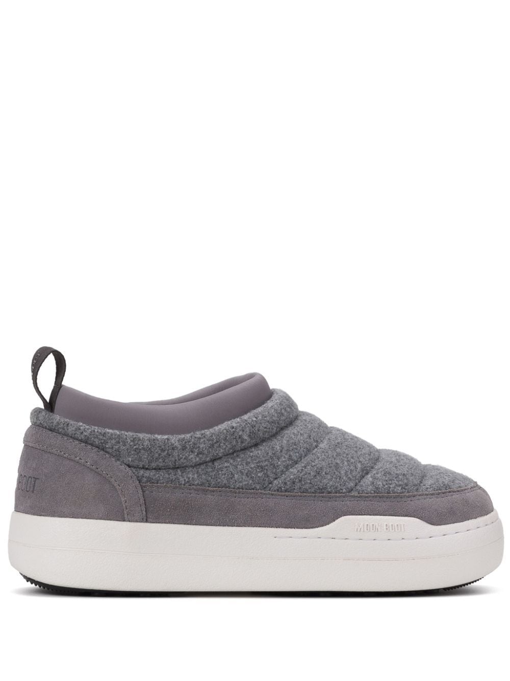 Shop Moon Boot Park Logo-print Sneakers In Grey