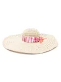 Missoni scarf-detail interwoven sun hat - Neutrals