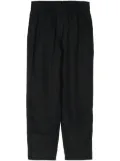 Emporio Armani linen tapered-leg trousers - Black