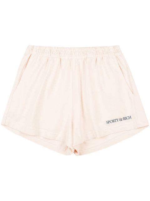 Sporty & Rich H&W Club cotton mini shorts