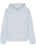 Sporty & Rich Eat More Veggies-print cotton hoodie - Blue