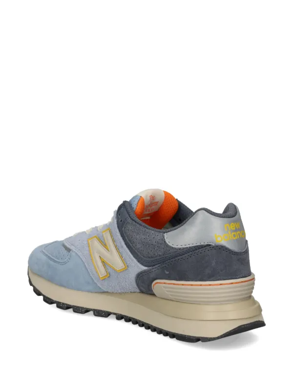 New Balance 574 Panelled lace-up Sneakers Blue FARFETCH IN