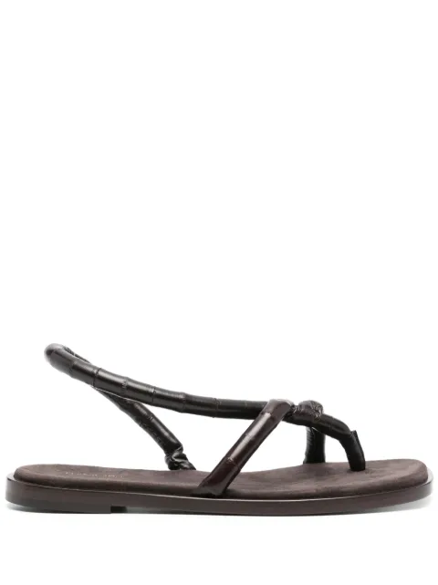 Ferragamo square-toe leather sandals