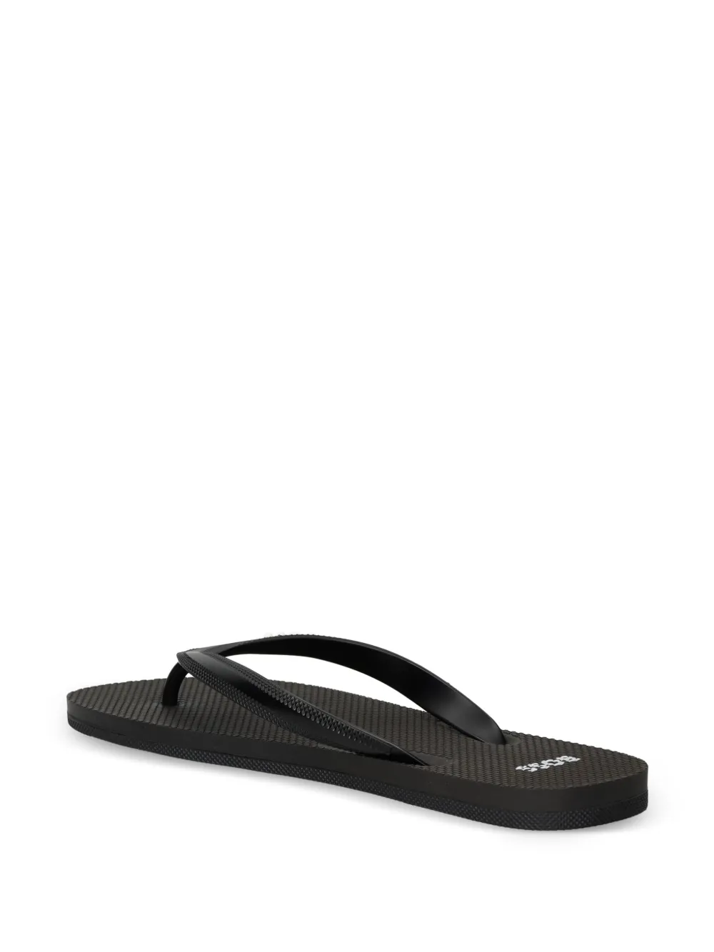 Shop Hugo Boss Logo-embossed Flip-flops In Black