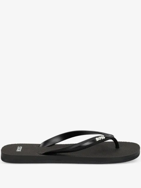 BOSS Italian-made flip-flops with contrast logo detail
