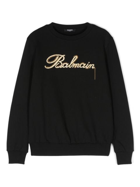 logo-embroidered cotton sweatshirt