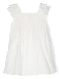 Stella McCartney Kids point d’esprit-pattern cotton dress - White
