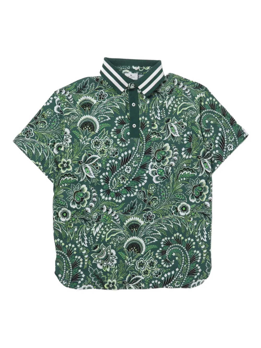 ETRO KIDS Poloshirt met print Groen